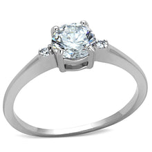 Load image into Gallery viewer, 3W786 - Rhodium Brass Ring with AAA Grade CZ  in Clear