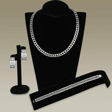 Load image into Gallery viewer, 3W944 - Rhodium Brass Jewelry Sets with AAA Grade CZ  in Clear