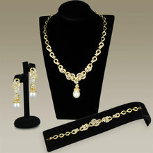 Load image into Gallery viewer, 3W945 - Gold Brass Jewelry Sets with AAA Grade CZ  in Clear