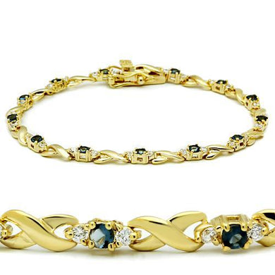 46803 - Gold Brass Bracelet with Synthetic Spinel in Montana