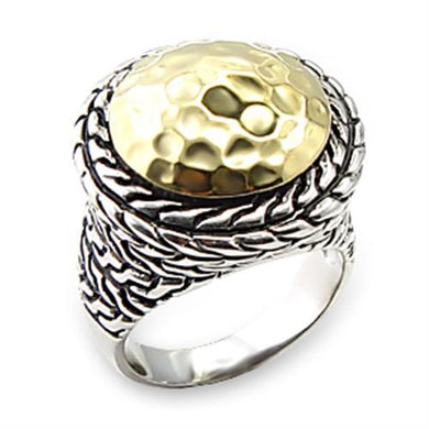 6X084 - Reverse Two-Tone Brass Ring with No Stone