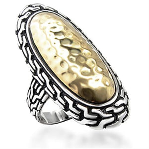 6X085 - Reverse Two-Tone Brass Ring with No Stone