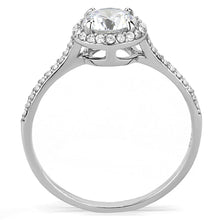 Load image into Gallery viewer, DA022 - High polished (no plating) Stainless Steel Ring with AAA Grade CZ  in Clear