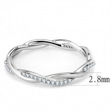 Load image into Gallery viewer, DA042 - High polished (no plating) Stainless Steel Ring with AAA Grade CZ  in Clear