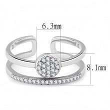 Load image into Gallery viewer, DA048 - High polished (no plating) Stainless Steel Ring with AAA Grade CZ  in Clear