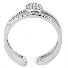 Load image into Gallery viewer, DA048 - High polished (no plating) Stainless Steel Ring with AAA Grade CZ  in Clear