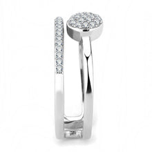 Load image into Gallery viewer, DA048 - High polished (no plating) Stainless Steel Ring with AAA Grade CZ  in Clear