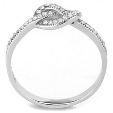 Load image into Gallery viewer, DA053 - High polished (no plating) Stainless Steel Ring with AAA Grade CZ  in Clear
