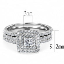 Load image into Gallery viewer, DA064 - High polished (no plating) Stainless Steel Ring with AAA Grade CZ  in Clear