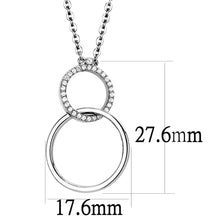 Load image into Gallery viewer, DA097 - High polished (no plating) Stainless Steel Chain Pendant with AAA Grade CZ  in Clear