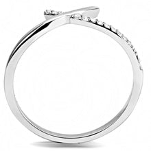 Load image into Gallery viewer, DA154 - High polished (no plating) Stainless Steel Ring with AAA Grade CZ  in Clear