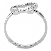 Load image into Gallery viewer, DA241 - High polished (no plating) Stainless Steel Ring with AAA Grade CZ  in Clear