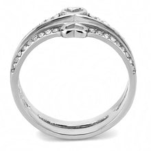 Load image into Gallery viewer, DA242 - High polished (no plating) Stainless Steel Ring with AAA Grade CZ  in Clear