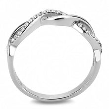 Load image into Gallery viewer, DA243 - High polished (no plating) Stainless Steel Ring with AAA Grade CZ  in Clear