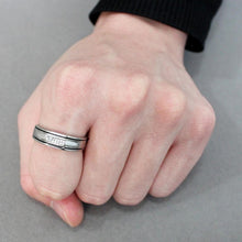 Load image into Gallery viewer, DA254 - High polished (no plating) Stainless Steel Ring with AAA Grade CZ  in Clear