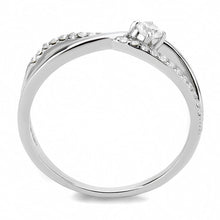 Load image into Gallery viewer, DA261 - High polished (no plating) Stainless Steel Ring with AAA Grade CZ  in Clear