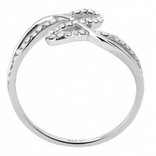 Load image into Gallery viewer, DA265 - High polished (no plating) Stainless Steel Ring with AAA Grade CZ  in Clear