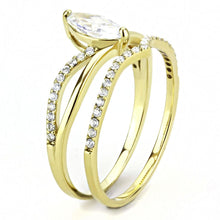 Load image into Gallery viewer, DA276 - IP Gold(Ion Plating) Stainless Steel Ring with AAA Grade CZ  in Clear