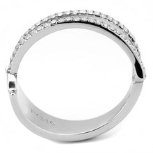 Load image into Gallery viewer, DA310 - No Plating Stainless Steel Ring with AAA Grade CZ  in Clear