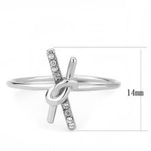 Load image into Gallery viewer, DA313 - No Plating Stainless Steel Ring with AAA Grade CZ  in Clear