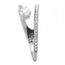 Load image into Gallery viewer, DA316 - No Plating Stainless Steel Ring with AAA Grade CZ  in Clear