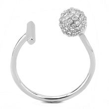 Load image into Gallery viewer, DA318 - No Plating Stainless Steel Ring with AAA Grade CZ  in Clear