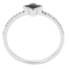Load image into Gallery viewer, DA320 - No Plating Stainless Steel Ring with Epoxy  in Jet