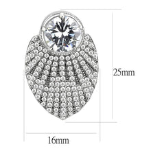 Load image into Gallery viewer, DA331 - No Plating Stainless Steel Earrings with AAA Grade CZ  in Clear