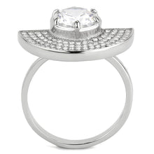 Load image into Gallery viewer, DA336 - No Plating Stainless Steel Ring with AAA Grade CZ  in Clear