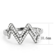 Load image into Gallery viewer, DA339 - No Plating Stainless Steel Ring with AAA Grade CZ  in Clear