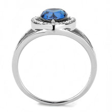 Load image into Gallery viewer, DA349 - High polished (no plating) Stainless Steel Ring with Top Grade Crystal  in Montana