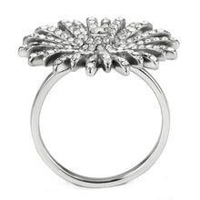 Load image into Gallery viewer, DA364 - High polished (no plating) Stainless Steel Ring with AAA Grade CZ  in Clear