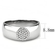 Load image into Gallery viewer, DA367 - High polished (no plating) Stainless Steel Ring with AAA Grade CZ  in Clear