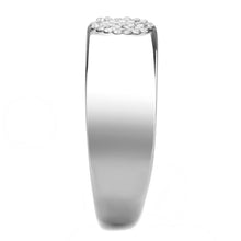 Load image into Gallery viewer, DA367 - High polished (no plating) Stainless Steel Ring with AAA Grade CZ  in Clear