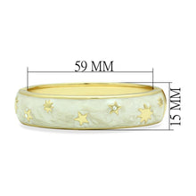 Load image into Gallery viewer, LO2146 - Flash Gold White Metal Bangle with Top Grade Crystal  in Clear