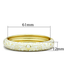 Load image into Gallery viewer, LO2147 - Flash Gold White Metal Bangle with Epoxy  in No Stone