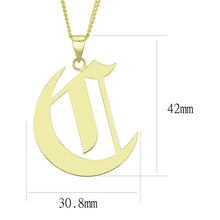 Load image into Gallery viewer, LO228 - Gold Brass Chain Pendant with No Stone