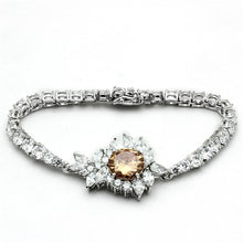 Load image into Gallery viewer, LO2323 - Rhodium Brass Jewelry Sets with AAA Grade CZ  in Champagne