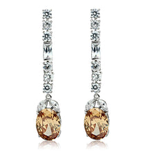 Load image into Gallery viewer, LO2326 - Rhodium Brass Jewelry Sets with AAA Grade CZ  in Champagne