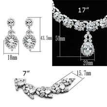 Load image into Gallery viewer, LO2333 - Rhodium Brass Jewelry Sets with AAA Grade CZ  in Clear
