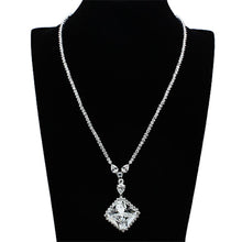 Load image into Gallery viewer, LO2341 - Rhodium Brass Jewelry Sets with AAA Grade CZ  in Clear