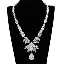 Load image into Gallery viewer, LO2353 - Rhodium Brass Jewelry Sets with AAA Grade CZ  in Clear