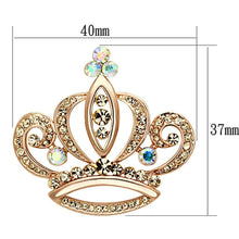 Load image into Gallery viewer, LO2871 - Flash Rose Gold White Metal Brooches with Top Grade Crystal  in Multi Color