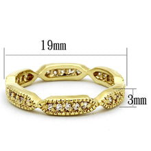 Load image into Gallery viewer, LO3001 - Gold Brass Ring with AAA Grade CZ  in Clear
