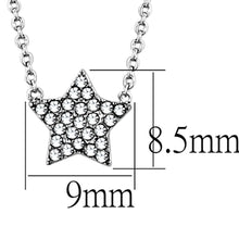 Load image into Gallery viewer, LO3225 - Rhodium Brass Necklace with Top Grade Crystal  in Clear