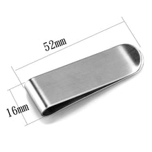 Load image into Gallery viewer, LO3379 - High polished (no plating) Stainless Steel Money clip with No Stone