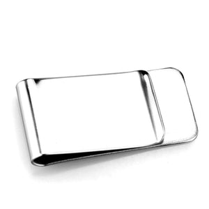 LO3380 - High polished (no plating) Stainless Steel Money clip with No Stone