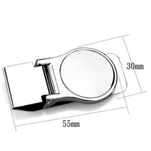Load image into Gallery viewer, LO3420 - High polished (no plating) Stainless Steel Money clip with No Stone