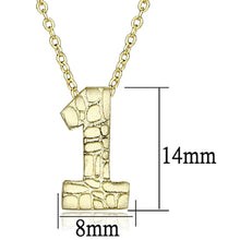 Load image into Gallery viewer, LO3460 - Flash Gold Brass Chain Pendant with Top Grade Crystal  in Clear