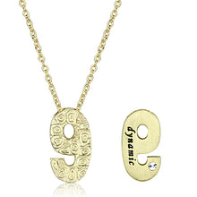 Load image into Gallery viewer, LO3465 - Flash Gold Brass Chain Pendant with Top Grade Crystal  in Clear